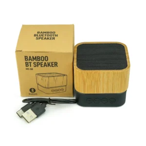 Cube Bamboo Bluetooth Speakers V5.0 - Image 7