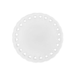 Doily Rice Heart Design Ceramic Ornaments - Image 1