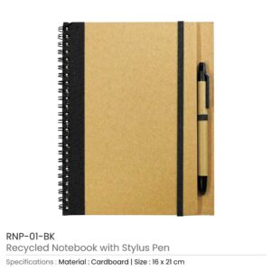 Recycled Notebook with Stylus Pen - Image 5