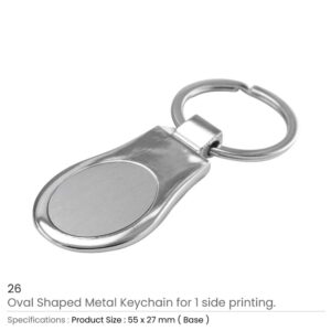 Oval Shaped Metal Keychains - Image 4