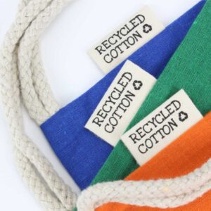 Recycled Drawstring Cotton Bags - Image 5