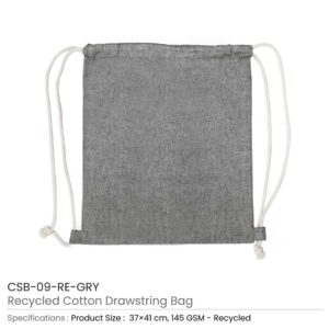 Recycled Drawstring Cotton Bags - Image 10