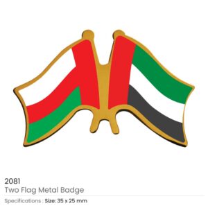 Two Flag Pin Badges - Image 3
