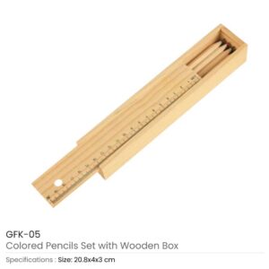 Colored Pencils Set with Wooden Box - Image 4