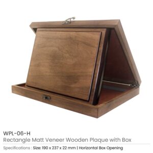Horizontal Wooden Plaque with Box - Image 3