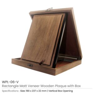 Vertical Wooden Plaque with Box - Image 3