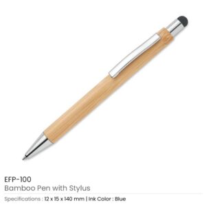 Bamboo Pens with Stylus - Image 3