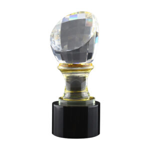 Crystal Trophy in Wooden Box