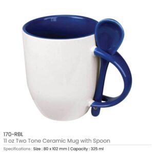 Ceramic Mugs with Spoon - Image 6