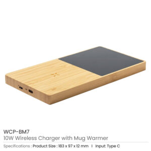 Eco-Friendly Wireless Charger with Mug Warmer | 10W | Type C - Image 3