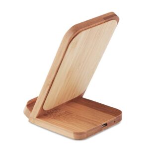 Eco-Friendly Bamboo 10W Wireless Charger Stand - Image 5