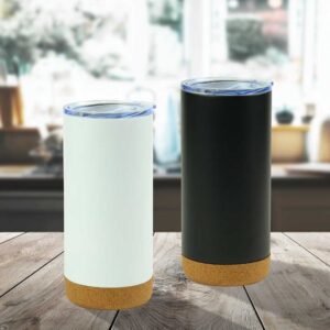 Travel Tumbler with Cork Base 450ml Stainless Steel - Ramadan Gifts - Image 7