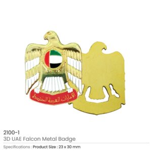 UAE Falcon Metal Badges - Image 3