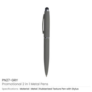 Stylus Metal Pens Rubberized & Twist-action - Image 10