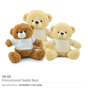 Promotional Teddy Bear Toys with Printable White Tshirt - Image 3