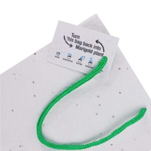 Plantable Marigold Seed Paper Bags in A4 Size with Tag - Image 5