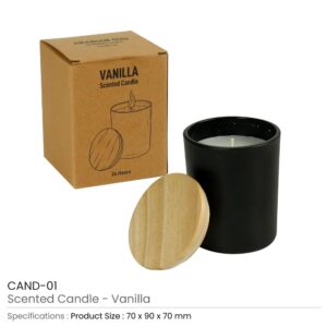 Scented Candles Arabian-Oud and Vanilla Fragrance in Glass Bottle - Image 4