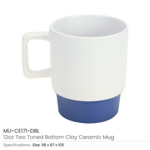 Ceramic Mugs with Bottom Clay in 12 Oz, Matte Finish - Image 6
