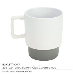 Ceramic Mugs with Bottom Clay in 12 Oz, Matte Finish - Image 9
