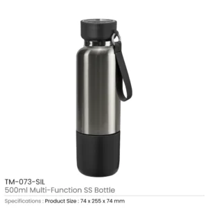 Multi-function SS Bottles, Double Wall, Base Cup, Lanyard, 500ml - Image 13