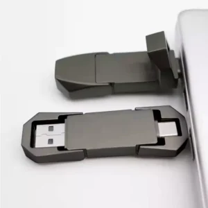 OTG USB Flip in Gun Metal 32GB V. 3.0 Type C Flip Magnetic Cap - Image 9