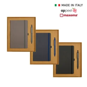 Appeel A5 Notebook and Maxema Dot Recycled Pen Italian Gift Sets