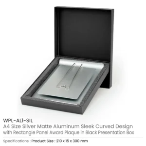 Aluminum Award Plaque with Stand A4 Size - Image 3