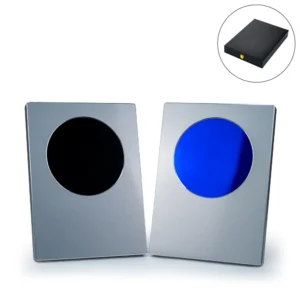 A4 Aluminum Award Plaques with Round Colored Plate and Stand