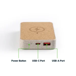Cork MagSafe Wireless Powerbank with Foldable Stand, 15W, 10000 mAh - Image 6