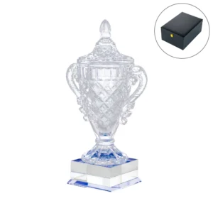 Large Crystal Glass Trophy Cup with Chocolate Gift Edition