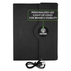 Powerbank Portfolio Notebook, 8000 mAh, with 15W Wireless Charging - Image 5