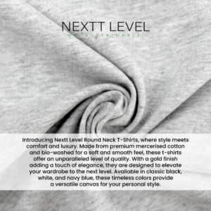 Nextt Level Bio-Washed Round Neck T-Shirts for Men - Image 3