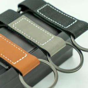 Laserable PU Leather Keychains with Sling Snap Hook - Image 4
