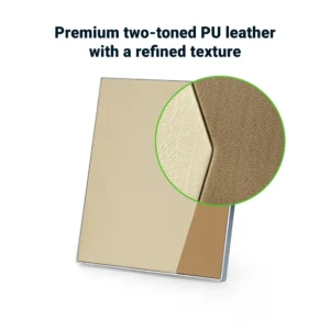 Two-Toned PU Leather Awards with Aluminum Frame & Stand – B5 Size in Luxury Box - Image 3