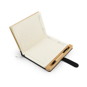Bamboo and rPET Notebooks with Pen, A5, Bookmark & Magnetic Clasp - Image 5