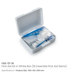 First Aid Kit Set, 16 Essential Items in White Box - Image 6