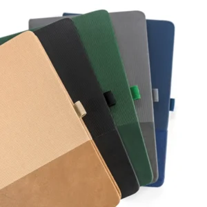 Hard Cover PU Notebooks in A5 Size with Metal Plate Bookmark - Image 4